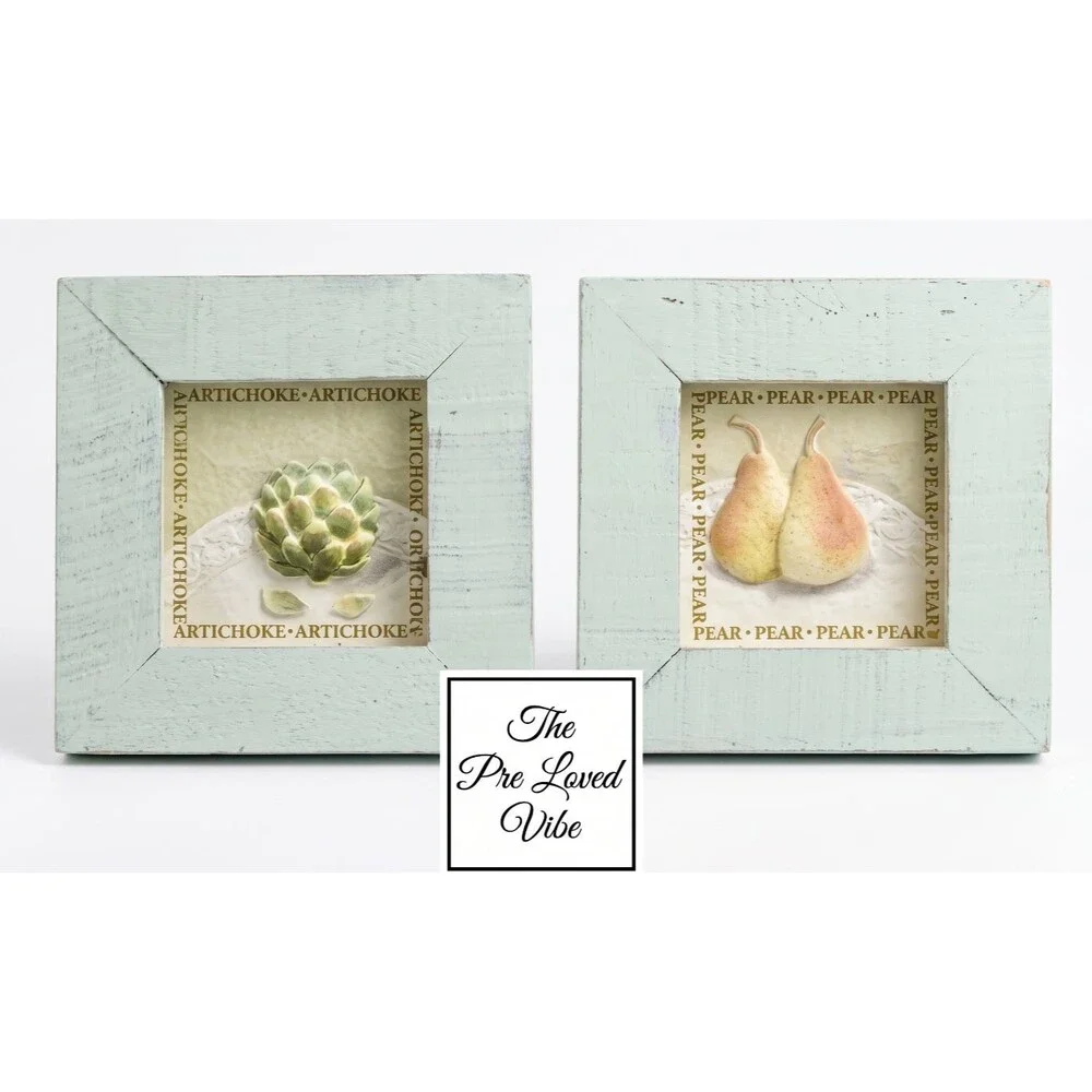 Vtg. 3D country kitchen shadow boxes  Wall hangings